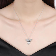 Load image into Gallery viewer, Guradian Angel Necklace in 18K White Gold Plated

