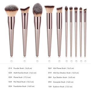 10-Piece: Glow Makeup Brushes