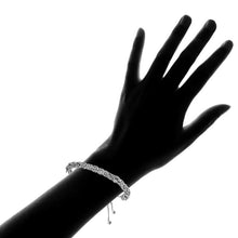 Load image into Gallery viewer, Fine Silver Plated Classic Byzantine Adjustable Bracelet By Paolo Fortelini
