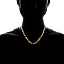 Load image into Gallery viewer, Steeltime Men's 8mm Stainless Steel Diamond Cut Cuban Link Chain Necklace and Bracelet
