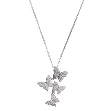 Load image into Gallery viewer, Cluster Hanging Butterflies Necklace - Assorted Colors
