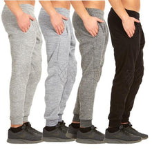Load image into Gallery viewer, 4-Pack: Men&#39;s Active Marled Fleece Jogger Pants - Assorted Sizes

