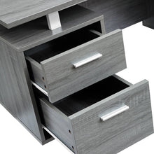Load image into Gallery viewer, Modern Gray Office Desk with Storage
