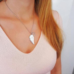 "Not a Day Goes By" Crystal Pav'e Angel Wings Necklace