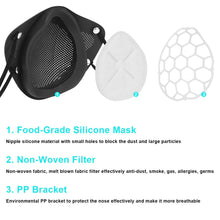 Load image into Gallery viewer, PM2.5 Mouth Nose Disconnect-type Reusable Washable Silicone Mask
