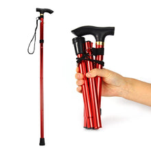 Load image into Gallery viewer, Portable Aluminum Folding Walking Travel Stick Cane
