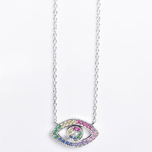 Load image into Gallery viewer, Rainbow CZ Eye Necklace
