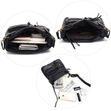 Load image into Gallery viewer, Super Soft Genuine Leather Top Belt Accent Crossbody Bag
