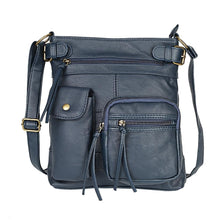 Load image into Gallery viewer, Super Soft Genuine Leather Top Belt Accent Crossbody Bag
