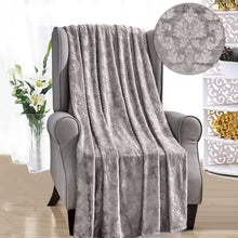 Load image into Gallery viewer, Versailles Throw Flannel Fleece Blanket
