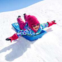 Load image into Gallery viewer, Winter Blue Plastic Snow Sled Boat Shape Sledge
