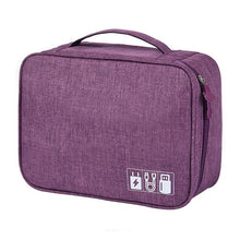Load image into Gallery viewer, Zippered Cable Compartment Bag for Electronics Storage
