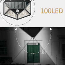 Load image into Gallery viewer, 3-Pack: 100-LED Solar Powered Motion Sensor Lights With 270° Wide Angle
